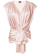 Magda Butrym Draped Top - Pink & Purple