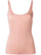 Roberto Collina - Metallic Tank - Women - Polyester/viscose - M, Pink/purple, Polyester/viscose