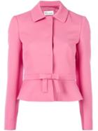 Red Valentino Bow Detail Fitted Jacket, Women's, Size: 42, Pink/purple, Cotton/viscose/acetate/polyester