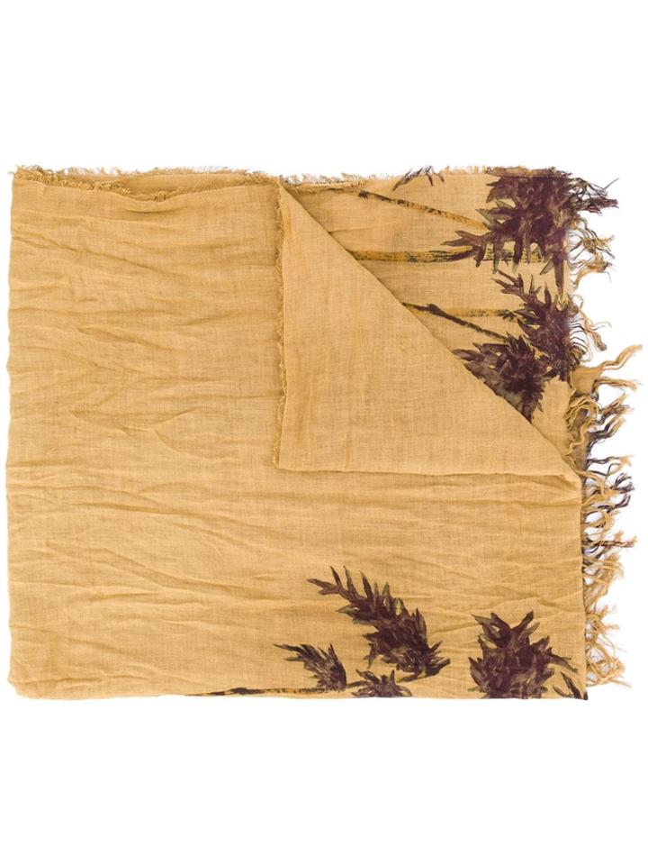Uma Wang Bamboo Print Scarf - Brown
