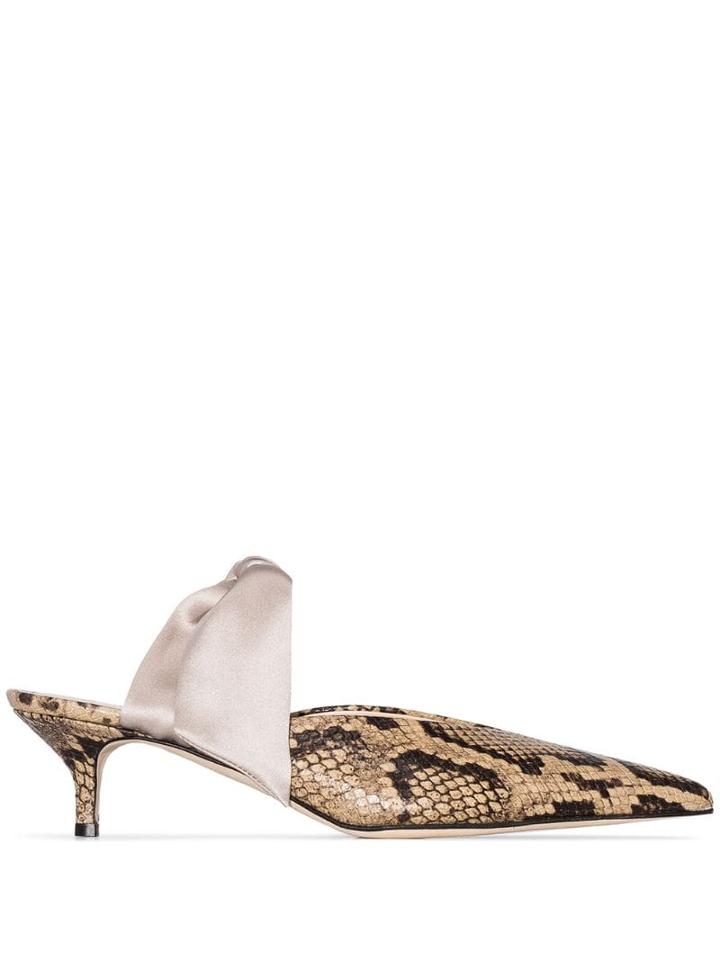 Gia Couture Grey Bandana Girl 55 Snake Print Pumps