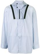 Yoshiokubo Mixed Striped Hooded Shirt - Blue