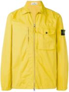 Stone Island Logo Patch Zipped Jacket - Yellow