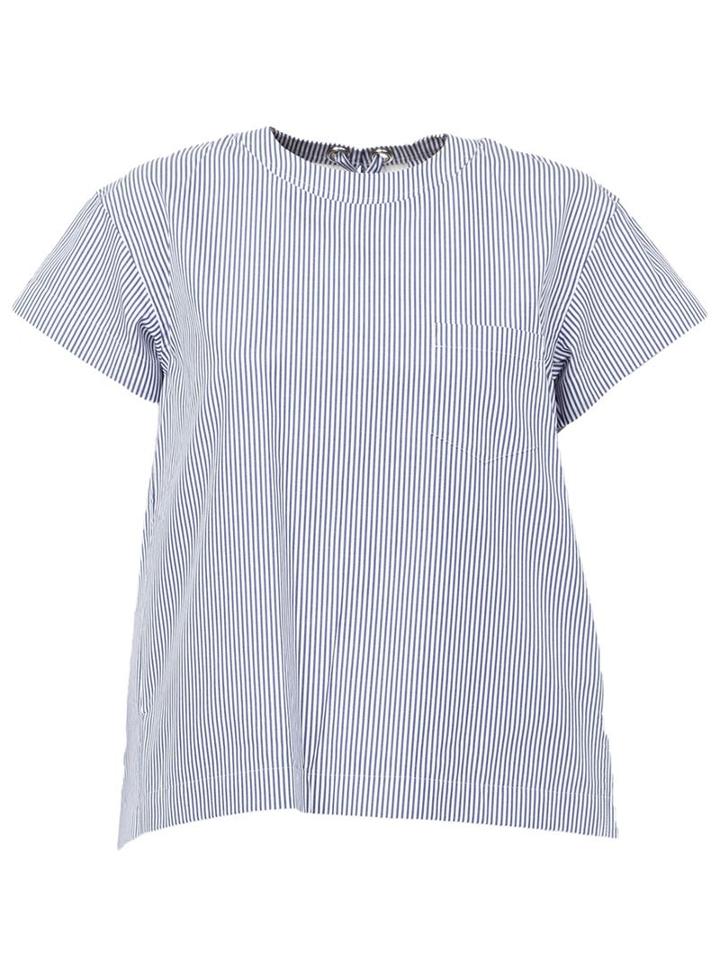 Sacai Back Tie Striped Top