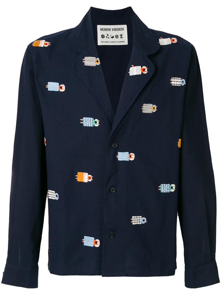 Henrik Vibskov Embroidered Sleepers Shirt - Blue
