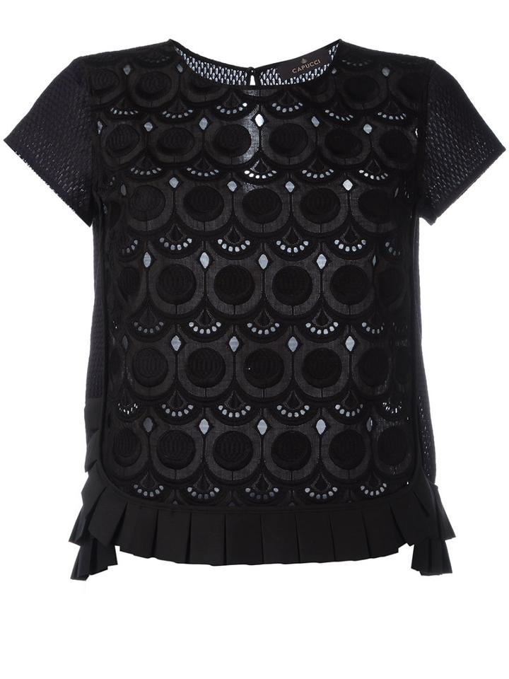 Capucci Embroidered T-shirt, Women's, Size: 44, Black, Cotton