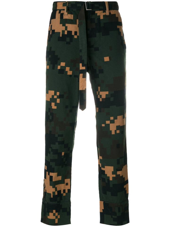Sacai Pixelated Camouflage Trousers - Multicolour
