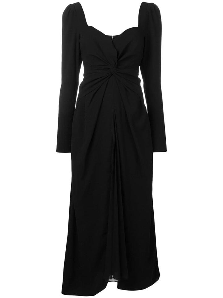 Self-portrait Knotted Waist Dress - Black