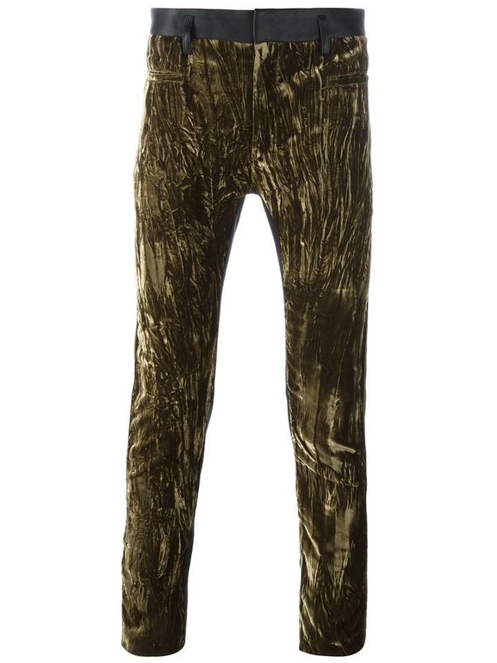 Haider Ackermann Velour Front Trousers
