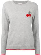 Chinti & Parker Cashmere Cherry Breton Sweater - Grey