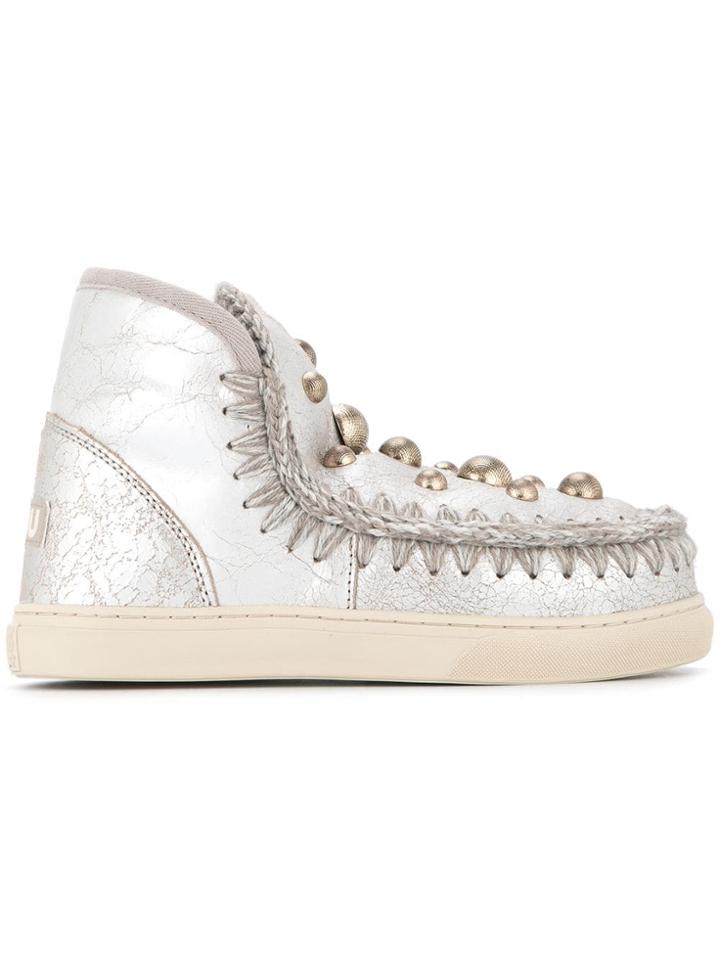 Mou Studded Snow Boots - Metallic