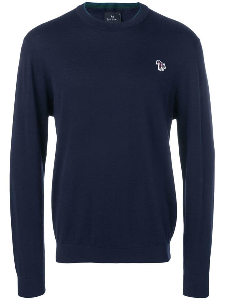 Ps Paul Smith Zebra Patch Sweatshirt - Blue