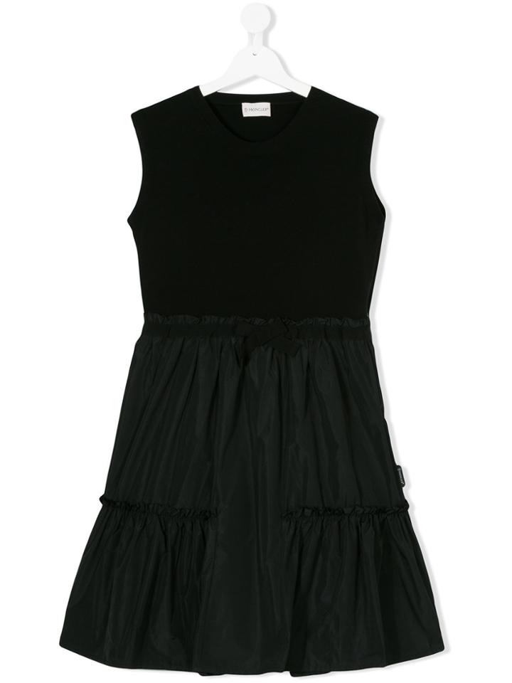 Moncler Kids Bow Detail Dress - Black