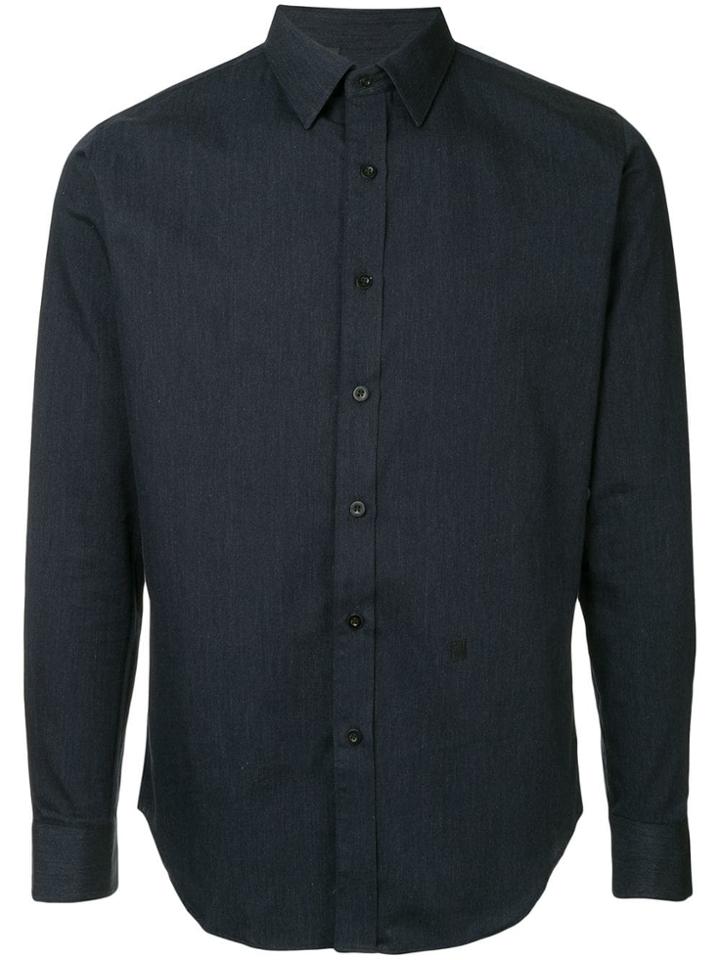 N. Hoolywood Long-sleeve Fitted Shirt - Black