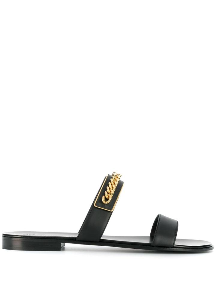 Giuseppe Zanotti Zak Chain Sandals - Black