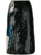 Olympia Le-tan Walk Alone Embroidered Skirt - Black