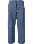 Semicouture Cropped Trousers - Blue