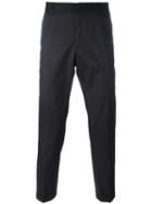 Dolce & Gabbana Contrast Piped Trousers, Men's, Size: 48, Black, Cotton/spandex/elastane