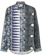 Martine Rose Contrast Print Shirt - Blue