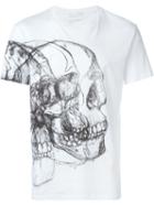 Alexander Mcqueen Skull Print T-shirt, Men's, Size: Xxl, White, Cotton