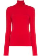 Calvin Klein 205w39nyc Red Spandex Turtle Neck