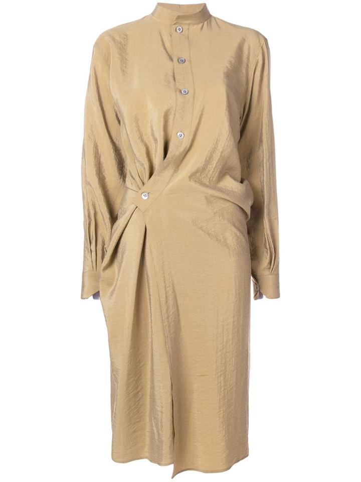Lemaire Twisted Hem Shirt Dress - Neutrals