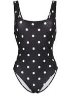 Araks Ume Polkadot Racerback Swimsuit - Black