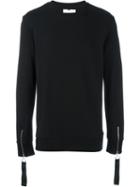 Matthew Miller Zipped Cuff Sweatshirt, Men's, Size: Small, Black, Cotton