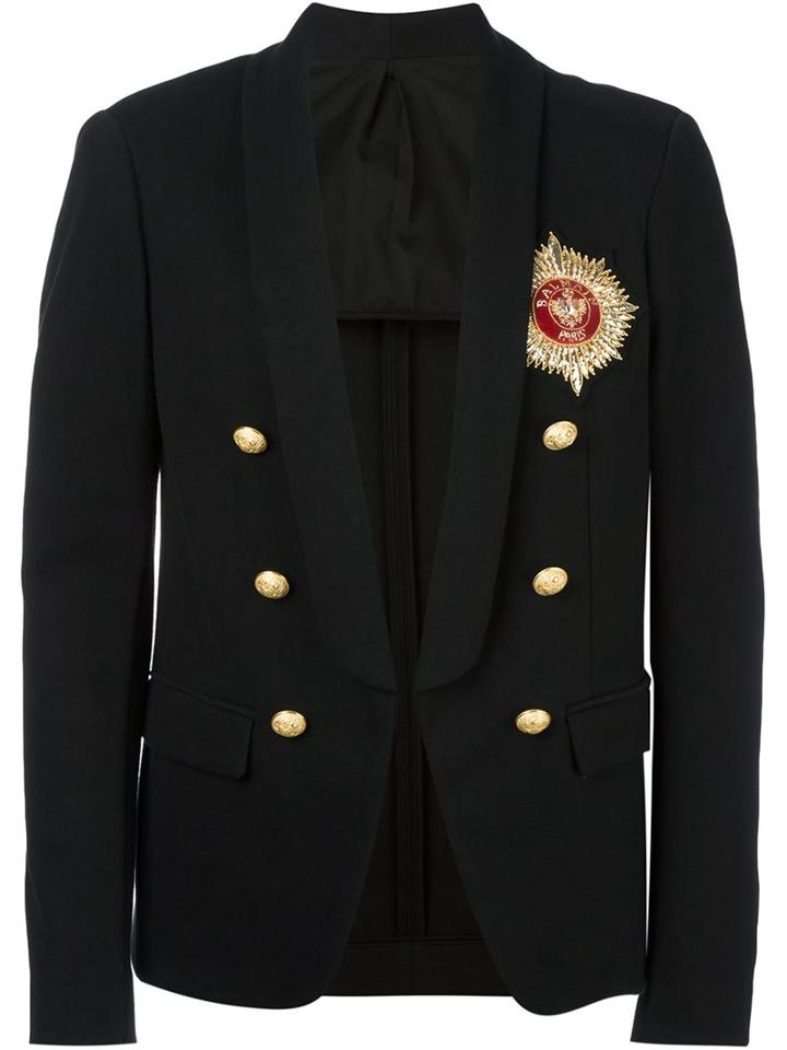 Balmain Logo Badge Blazer