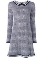 Michael Michael Kors Printed Dress, Women's, Size: Xs, Blue, Polyester/spandex/elastane