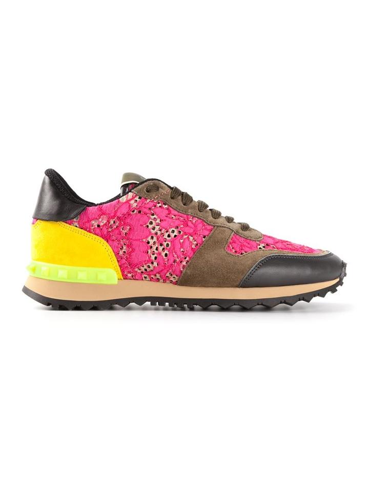 Valentino Garavani Rockrunner Sneakers, Women's, Size: 41, Rubber/cotton/suede