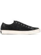 John Varvatos Denim Laceless Sneakers - Black