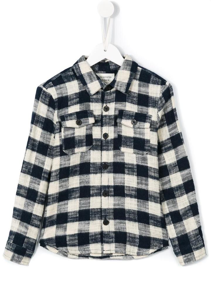 Les Coyotes De Paris Checked Shirt, Girl's, Size: 8 Yrs, Blue