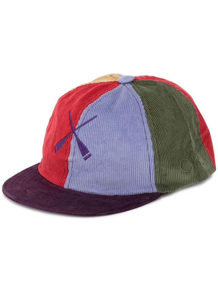 Beton Cire Panelled Colour Block Cap - Purple