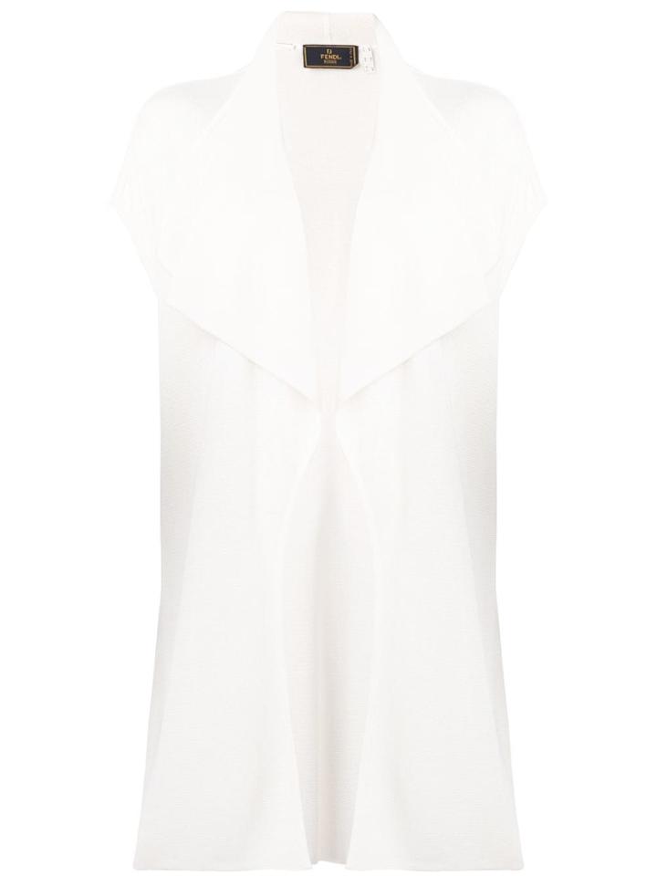Fendi Vintage 1990's Open Front Jacket - White