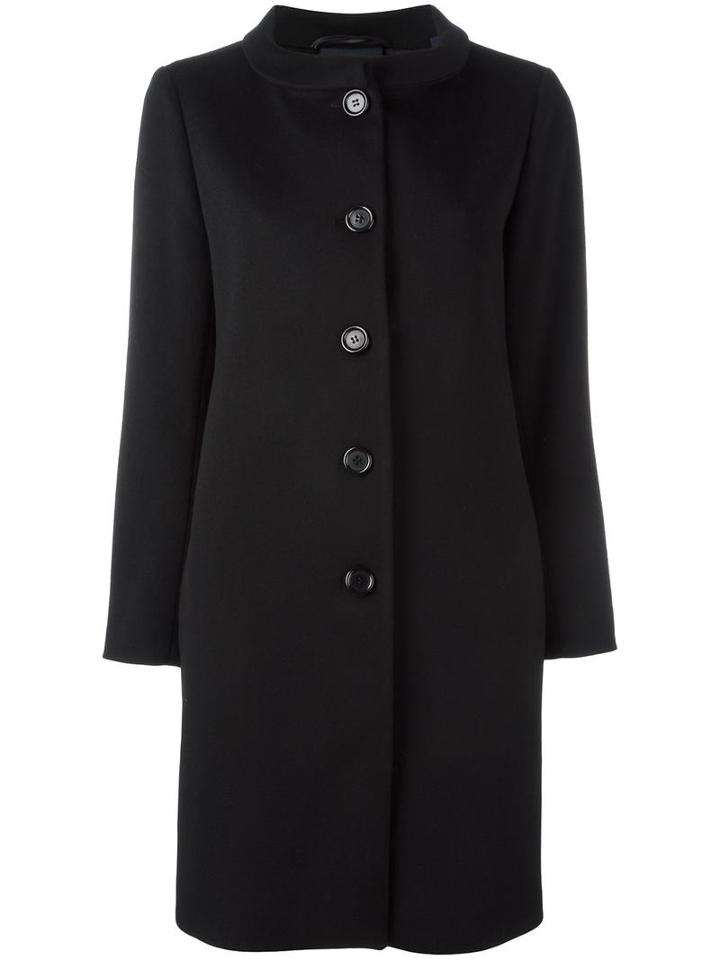 Aspesi Button Down Cardi-coat, Women's, Size: 40, Black, Wool/viscose
