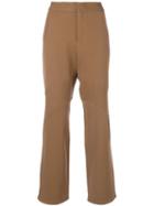 Marni Panelled Flared Trousers - Neutrals