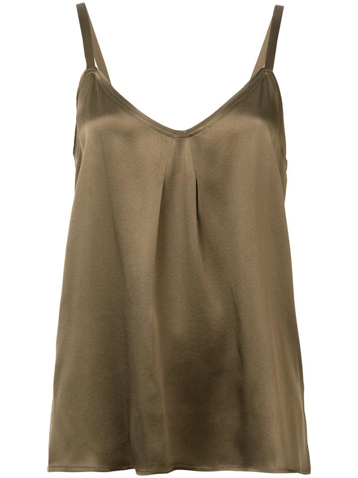 Vince - Sleeveless Silk Top - Women - Silk - Xs, Brown, Silk