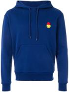 Ami Alexandre Mattiussi Hoodie With Patch Smiley - Blue