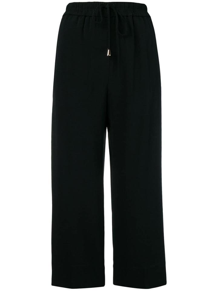 Twin-set Drawstring Cropped Trousers - Black