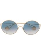 Gucci Eyewear Icy Blue Oversized Round Sunglasses