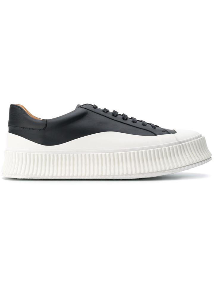 Jil Sander Two Tone Sneakers - Black