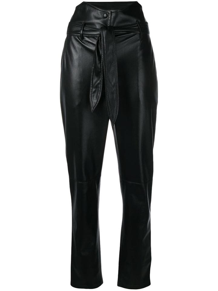 Nanushka Wet Look Trousers - Black