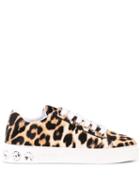 Miu Miu Leopard Print Sneakers - Brown