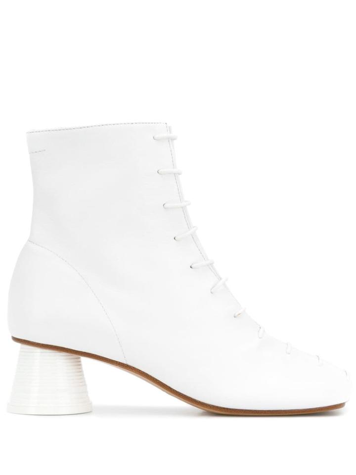 Mm6 Maison Margiela Plastic Cup-heel Boots - White