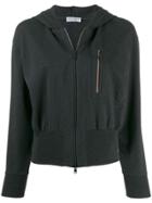 Brunello Cucinelli Zip Front Hooded Jacket - Grey