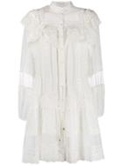Zimmermann Lace Panel Shirt Dress - Neutrals