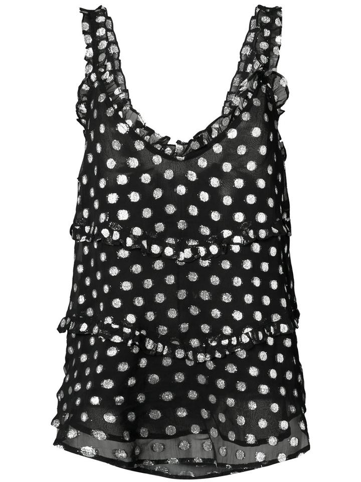Dodo Bar Or - Polka Dot Blouse - Women - Viscose/metallic Fibre - 44, Black, Viscose/metallic Fibre