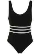 Amir Slama Swimsuit With Stripe Details - Black