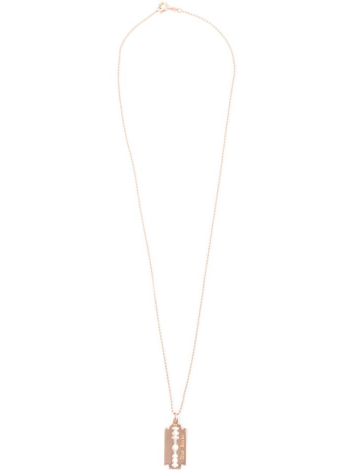 True Rocks 'razor Blade' Necklace, Adult Unisex, Pink/purple